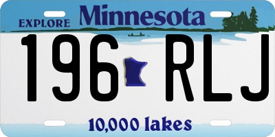 MN license plate 196RLJ