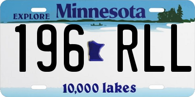 MN license plate 196RLL