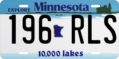 MN license plate 196RLS