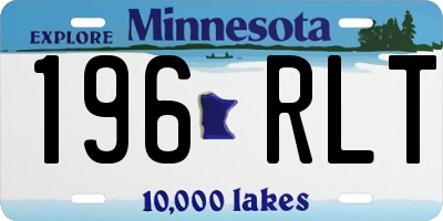 MN license plate 196RLT
