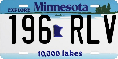 MN license plate 196RLV