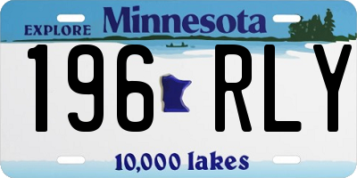MN license plate 196RLY