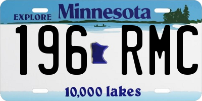 MN license plate 196RMC