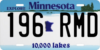 MN license plate 196RMD