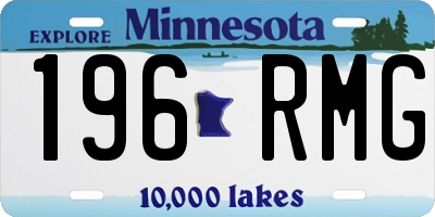 MN license plate 196RMG