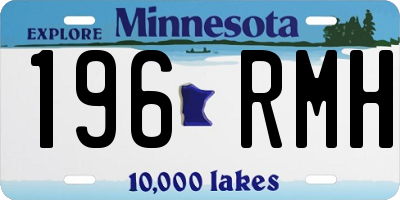 MN license plate 196RMH