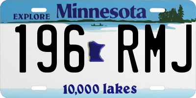 MN license plate 196RMJ