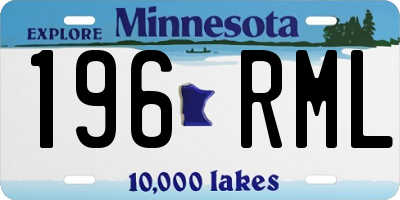 MN license plate 196RML