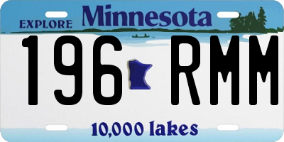 MN license plate 196RMM