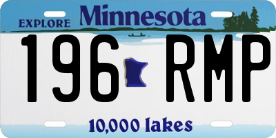 MN license plate 196RMP