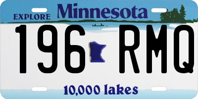 MN license plate 196RMQ