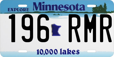 MN license plate 196RMR