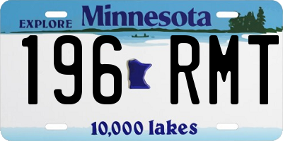 MN license plate 196RMT