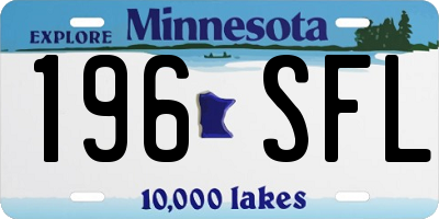 MN license plate 196SFL