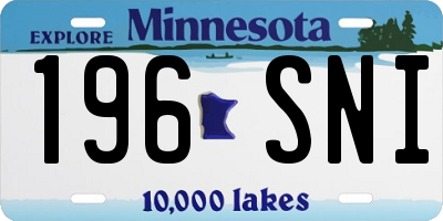 MN license plate 196SNI