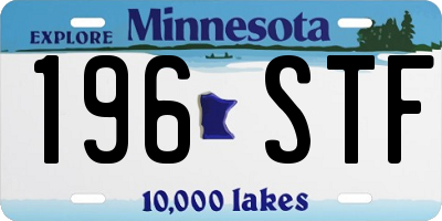 MN license plate 196STF