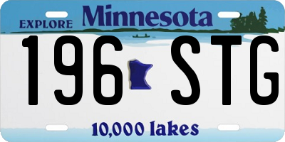 MN license plate 196STG