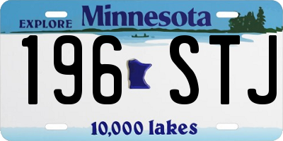 MN license plate 196STJ