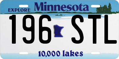 MN license plate 196STL