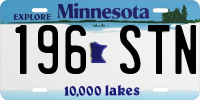 MN license plate 196STN