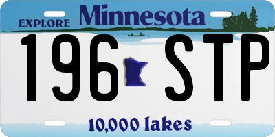 MN license plate 196STP