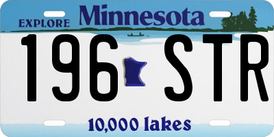 MN license plate 196STR