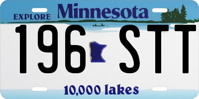 MN license plate 196STT