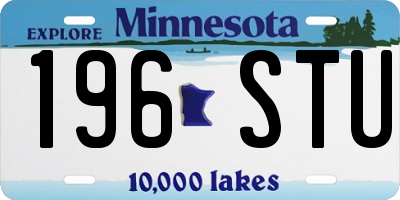 MN license plate 196STU