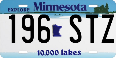 MN license plate 196STZ