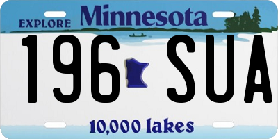 MN license plate 196SUA