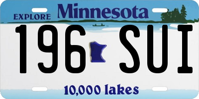 MN license plate 196SUI
