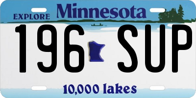 MN license plate 196SUP