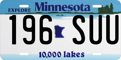 MN license plate 196SUU
