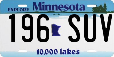 MN license plate 196SUV