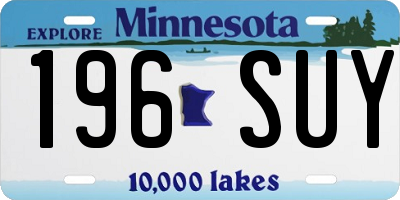 MN license plate 196SUY