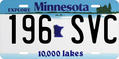 MN license plate 196SVC