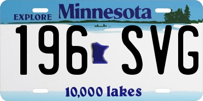 MN license plate 196SVG