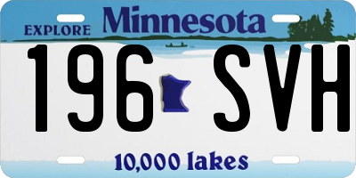 MN license plate 196SVH