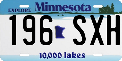 MN license plate 196SXH
