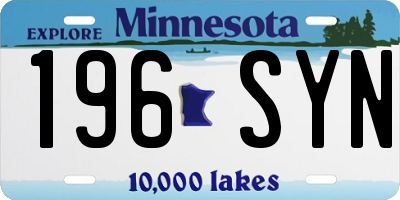 MN license plate 196SYN