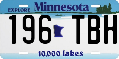 MN license plate 196TBH