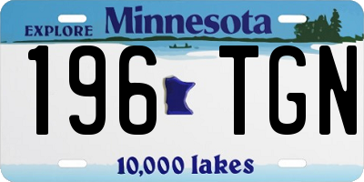 MN license plate 196TGN
