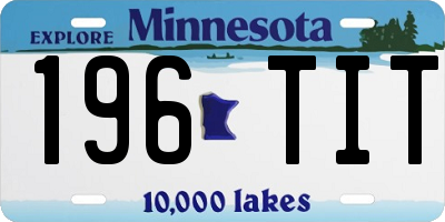 MN license plate 196TIT