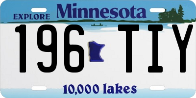 MN license plate 196TIY