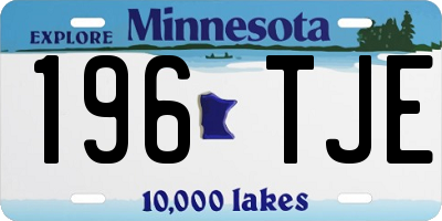 MN license plate 196TJE