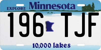 MN license plate 196TJF