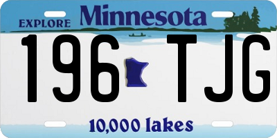 MN license plate 196TJG