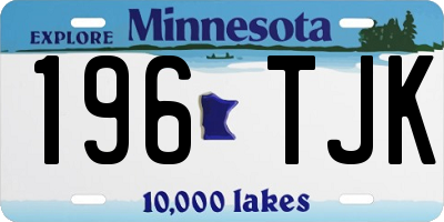 MN license plate 196TJK
