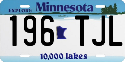 MN license plate 196TJL