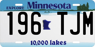 MN license plate 196TJM
